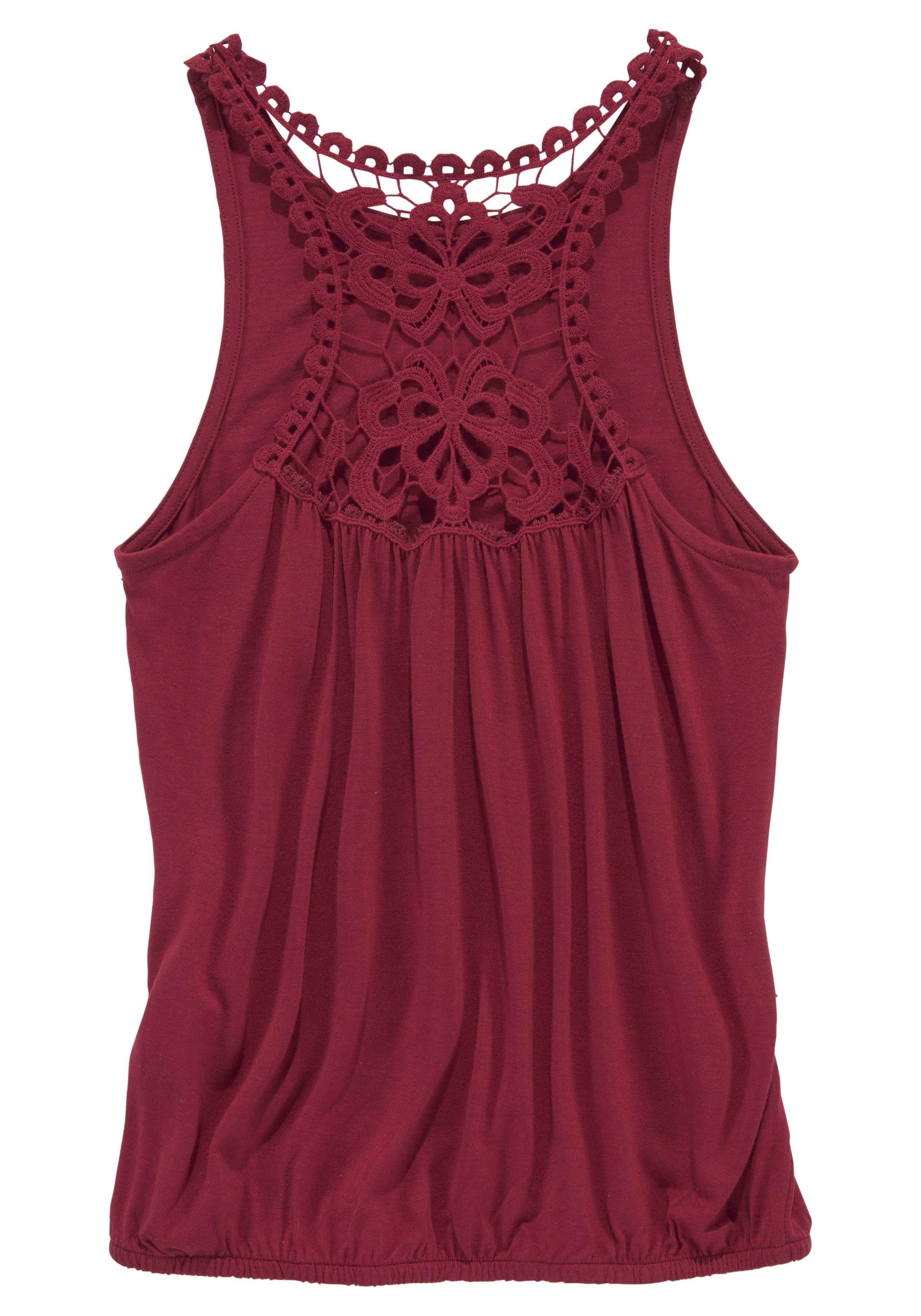 KIDSWORLD Tanktop Viskose - Top, mit Spitzeneinsatz im Rücken