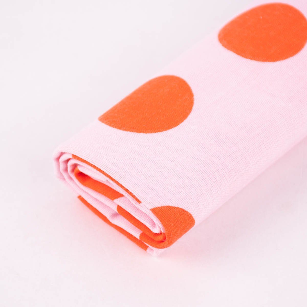 Rico Design Stoff Baumwollstoff Meterware große Punkte rosa orange 50x 140cm