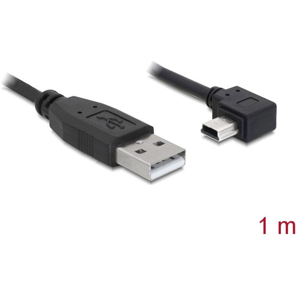 Delock Delock USB-Kabel USB 2.0 USB-A Stecker, USB-Mini-B Stecker 1.00 m Sch USB-Kabel, (100.00 cm)