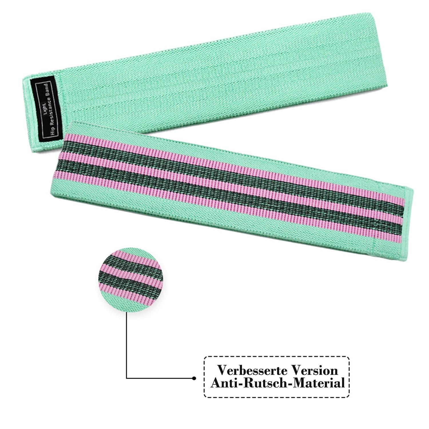 SURFOU Trainingsbänder Fitnessbänder Resistance Bands Set mit 3 Stärken Widerstandsbänder, Rutschfest, Elastisch mit Tragetasche für Pilates, Yoga, Krafttraining