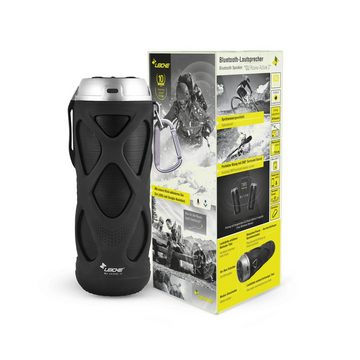 Leicke DJ Roxxx Active 2 Zwei-Wege-Stereo 2x1.5“ mit Bass-Boost Bluetooth-Lautsprecher (Bluetooth, 10 W, TWS Surround, spritzwassergeschützt, NFC Pairing)