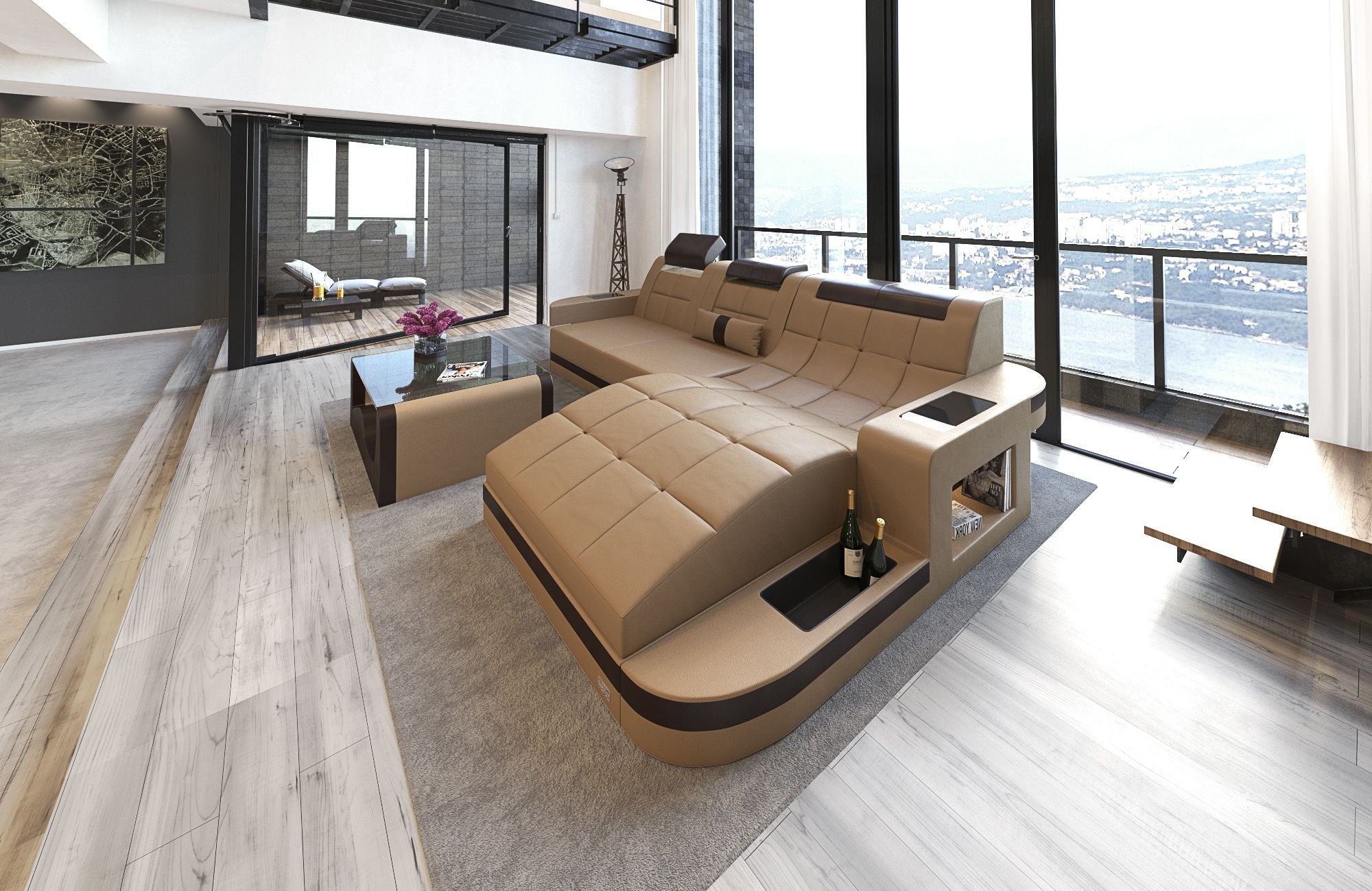 Sofa Dreams Ecksofa Sofa Leder Ledercouch günstig online kaufen