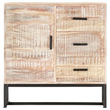 vidaXL Sideboard Sideboard Weiß 73×30×75 cm Massivholz Akazie (1 St)