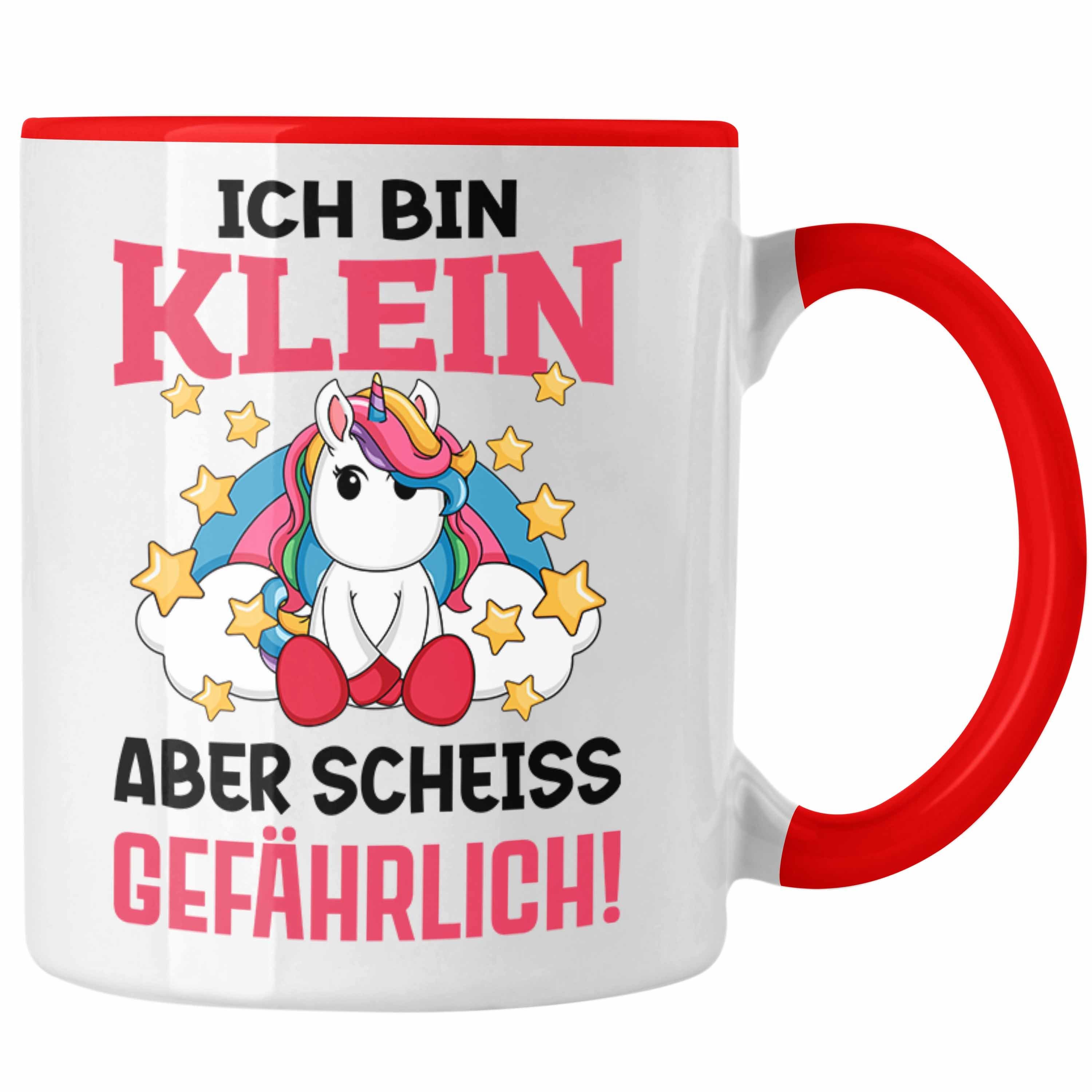 Einhornfans Trendation Tasse Spruch Geschenkidee Rot Aber mit Sch Gefährlich Klein Einhorn - Lustige Tasse Trendation