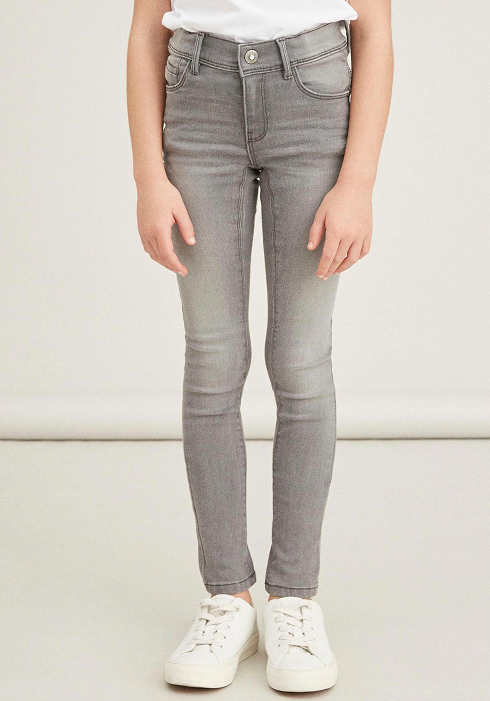 PANT It Stretch-Jeans denim NKFPOLLY light DNMATASI grey Name