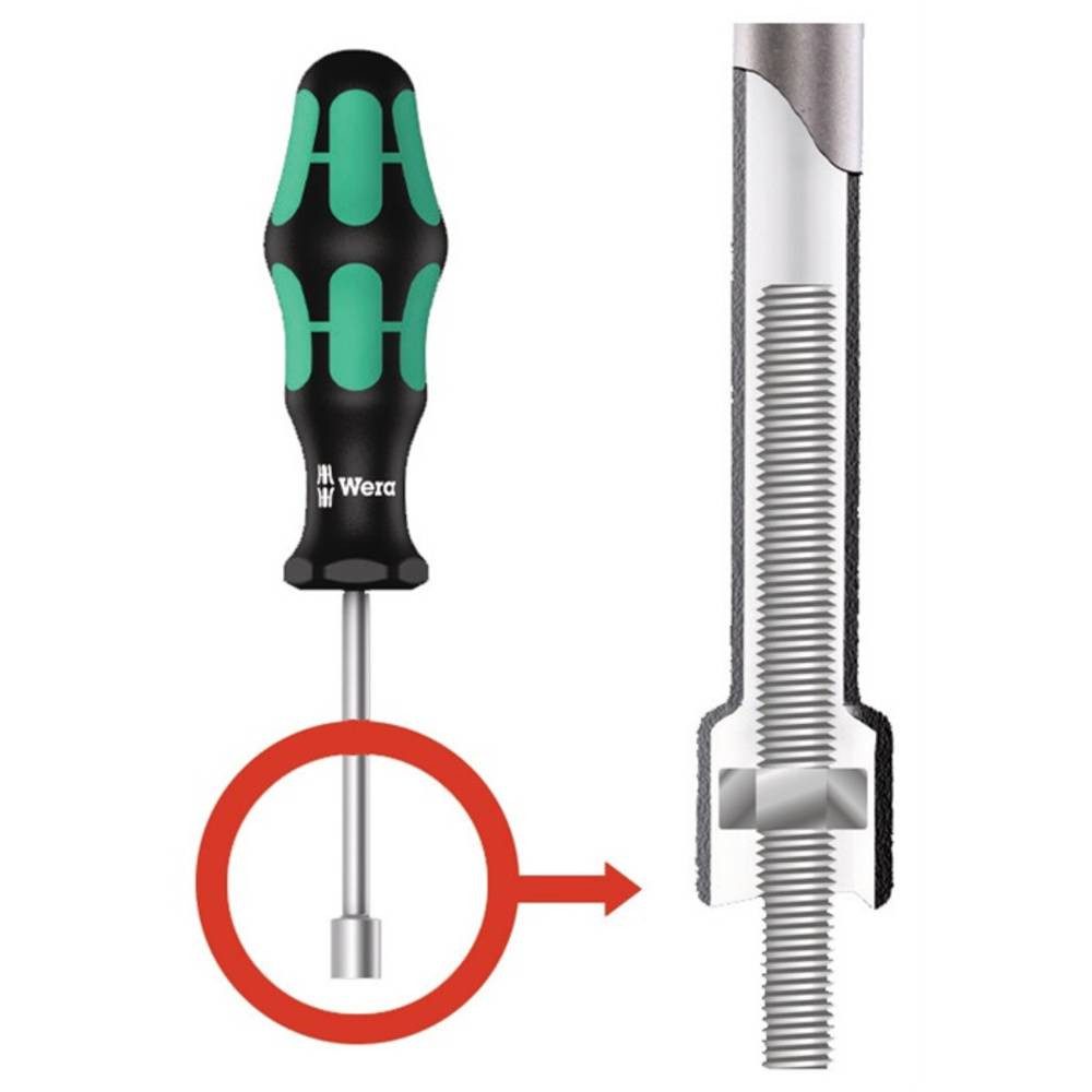 Wera Steckschlüssel HO SW 7.0 x 80 mm Steckschl.Schr.Dr 05029463001, Mehrkomponentengriff