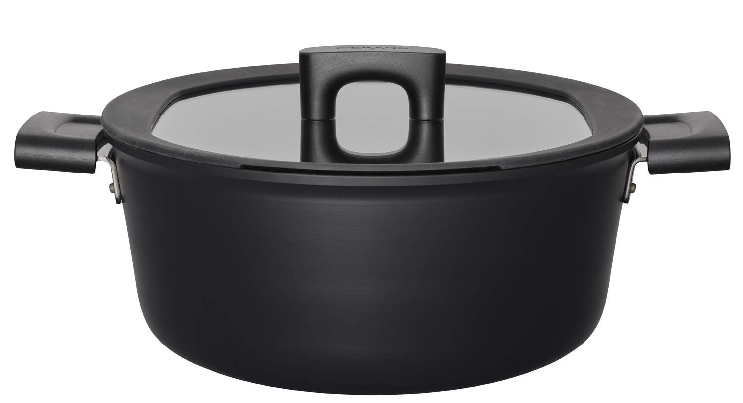 Fiskars Kochtopf FISKARS Hard Face Topf 5,0 l / 26 cm mit Deckel, Aluminium, Kunststoff, Glas, Metaal (Kasserolle), Für alle Kochfelder geeignet, Antihaftbeschichtung, kratzfest