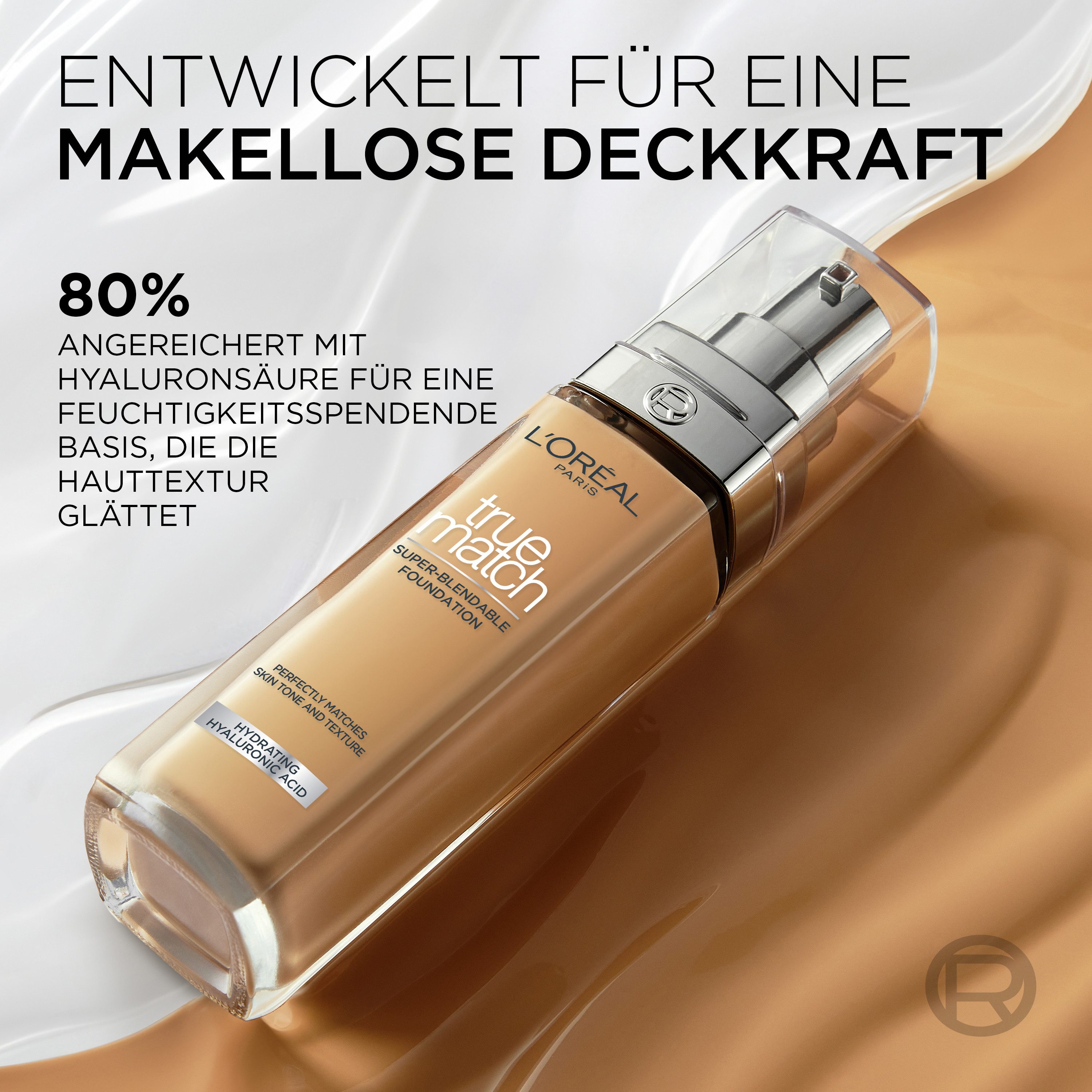 L'ORÉAL PARIS Foundation TRUE MATCH FOUNDATION, lässt sich mühelos verblenden, ohne sichtbare Ränder zu hinterlassen – Bild 5 von 5