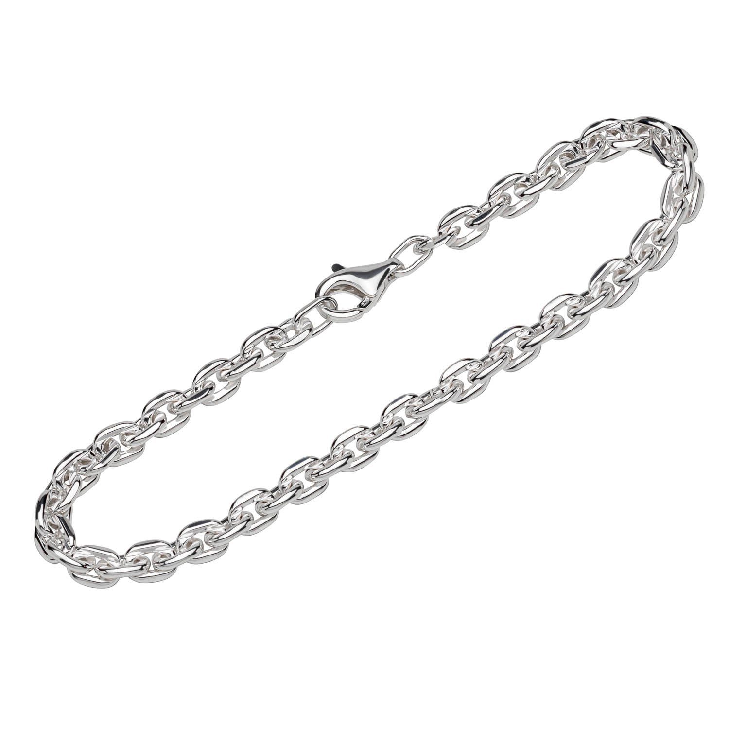 NKlaus Silberarmband Armband 925 Sterling Silber 22cm Ankerkette flach (1 Stück), Made in Germany
