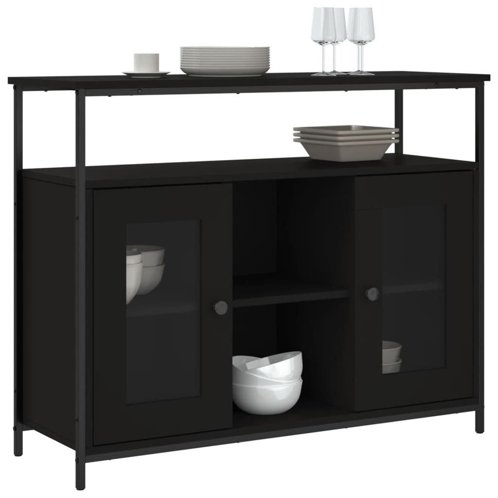vidaXL Sideboard Sideboard Schwarz 100x35x80 cm günstig online kaufen