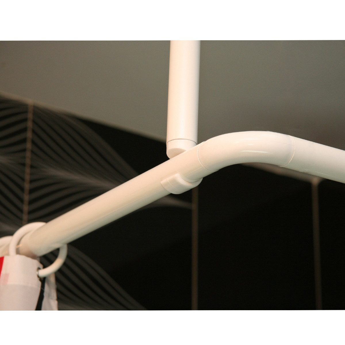 Ekershop Winkelstange Alu Weiß 3er Extra Dick Duschvorhangstange Winkeldusc günstig online kaufen