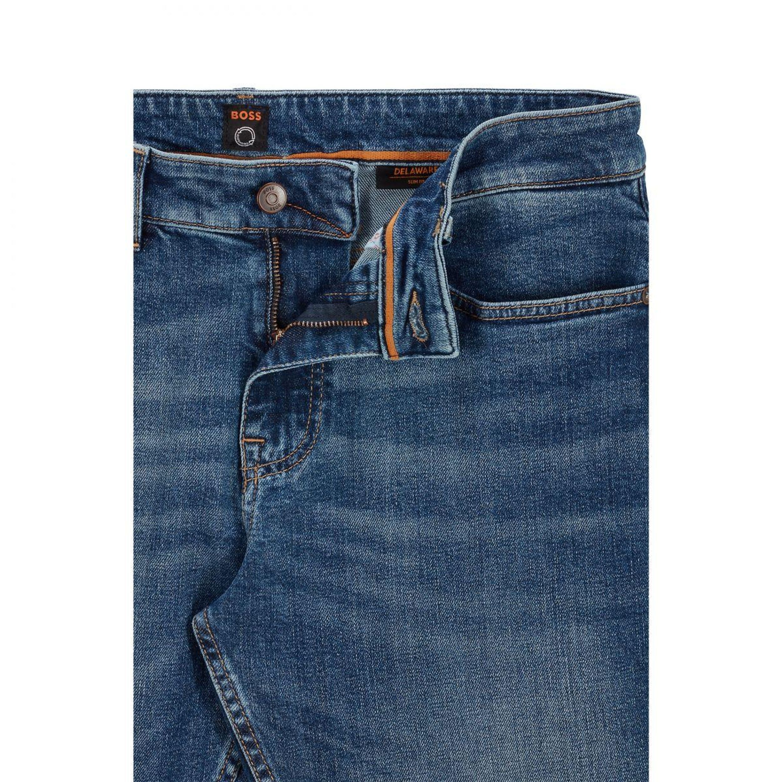 BOSS ORANGE Straight-Jeans "Delaware" Boss blau medium Orange blue Jeans