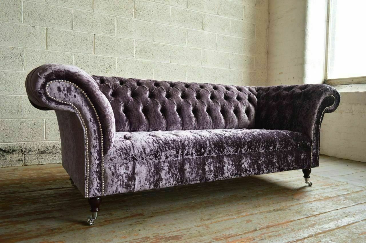 Leder Polster Chesterfield Sitz JVmoebel Chesterfield-Sofa, Couch Design Garnitur Luxus Sofa