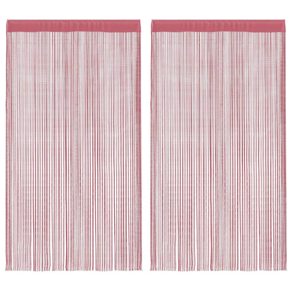vidaXL Vorhang Fadenvorhänge 2 Stk. Rosa 140x250 cm (2 St)