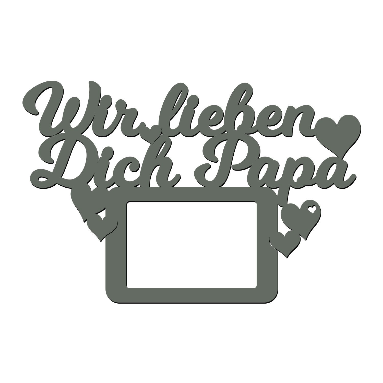 Namofactur Bilderrahmen Fotorahmen 'Wir lieben Dich günstig online kaufen