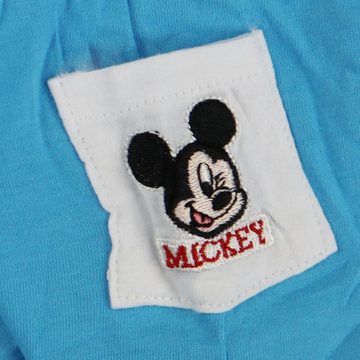 Disney Print-Shirt Mickey Maus Baby kurzarm T-Shirt und Shorts Gr. 62 bis 86, 100% Baumwolle