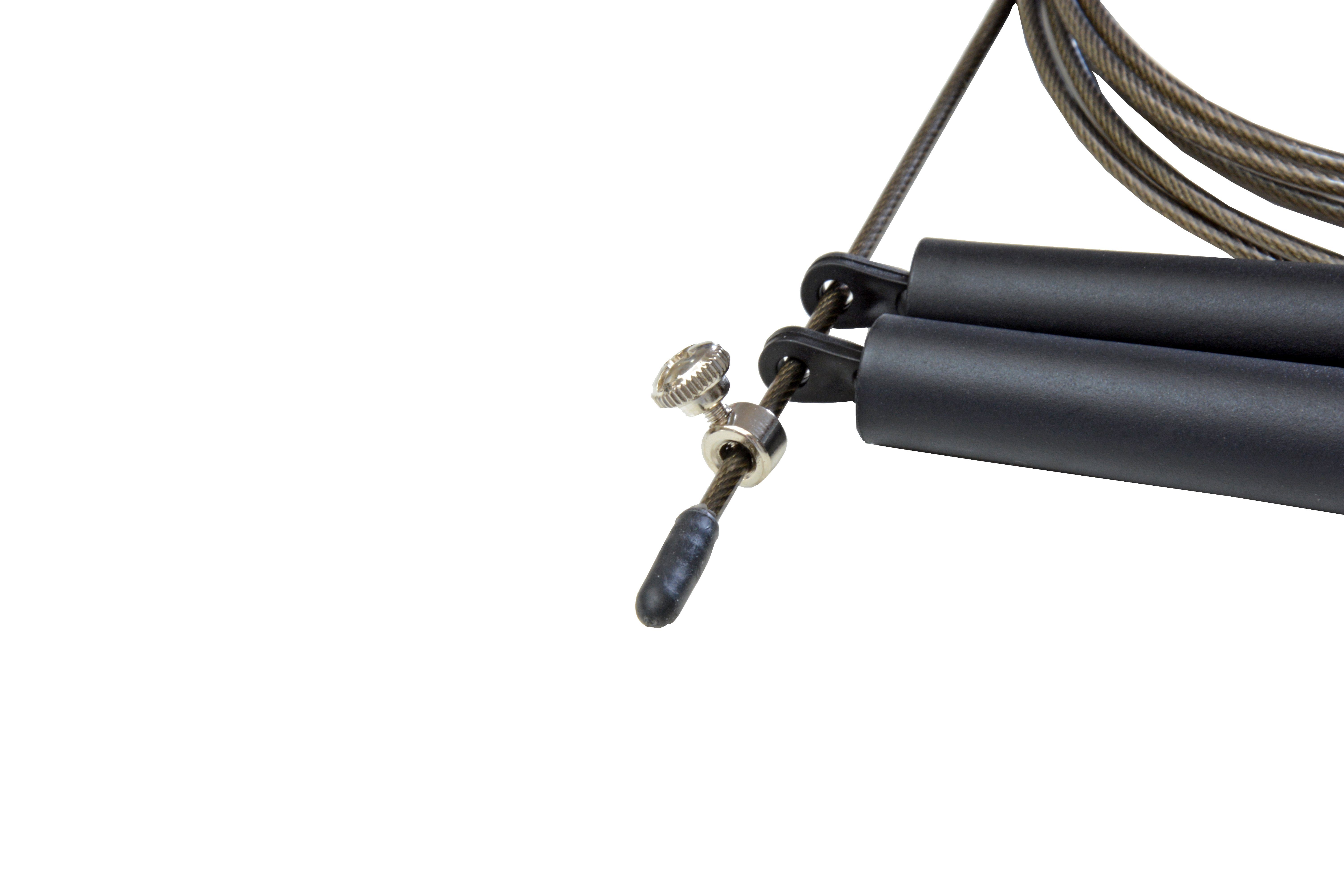 Durchmesser OFA1093-BLK, je Seillänge Seillänge werden 2,8m einem OnWay cm, Aus 280 PVC-beschichtetem kann OnWay Springseil Springseil 2,4mm, mit nach Draht Fitness Körpergröße von angepasst