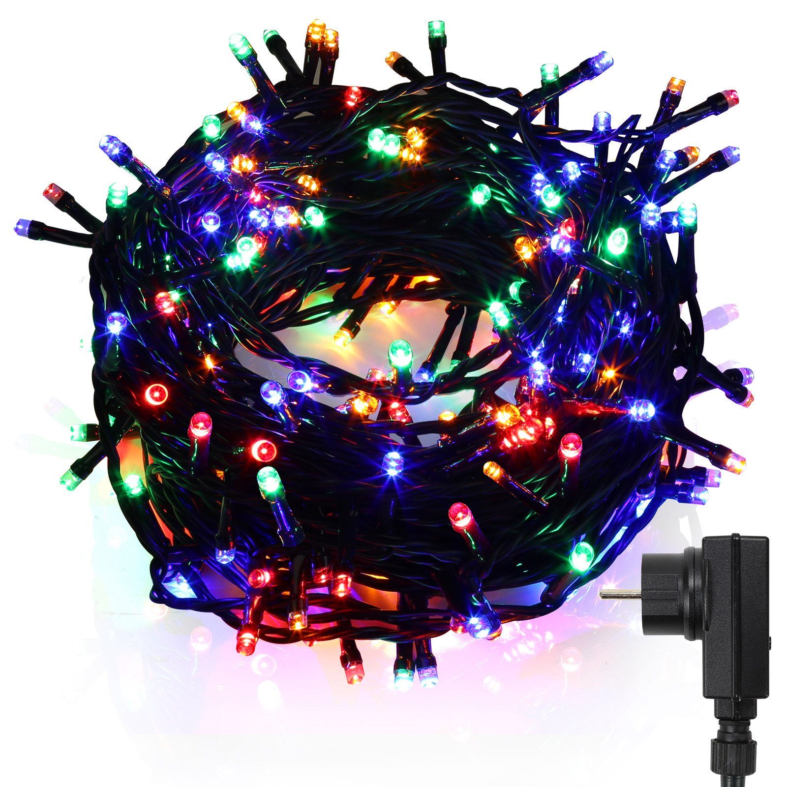 Lospitch LED-Lichterkette 30M 300 LED Lichterkette Xmas Garten Beleuchtung Deko Außen Innen IP44, Wasserdicht | Lichterketten