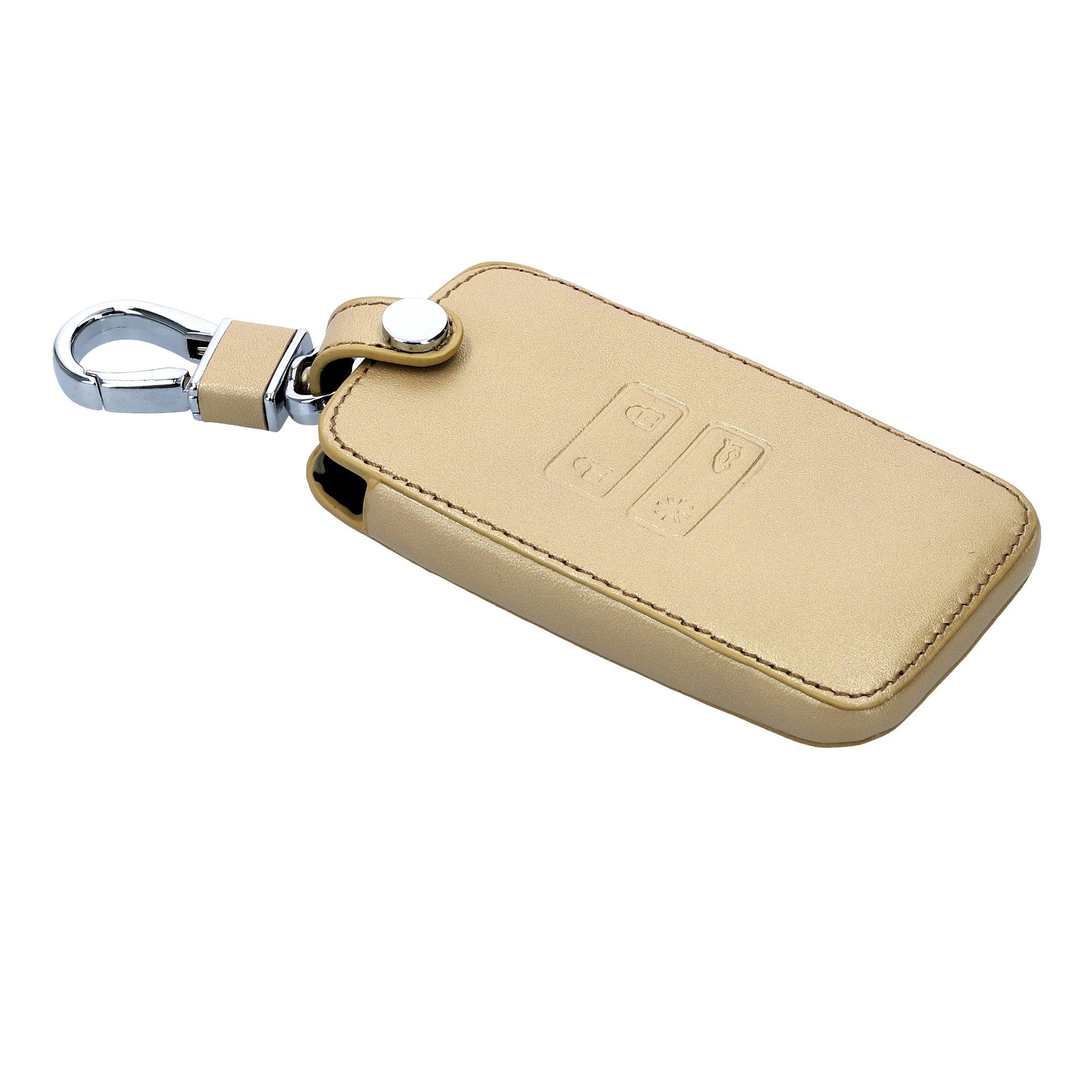 Schlüsselhülle Schlüssel Cover Kunstleder kwmobile Schlüsseltasche Autoschlüssel Gold Renault, Case Hülle für