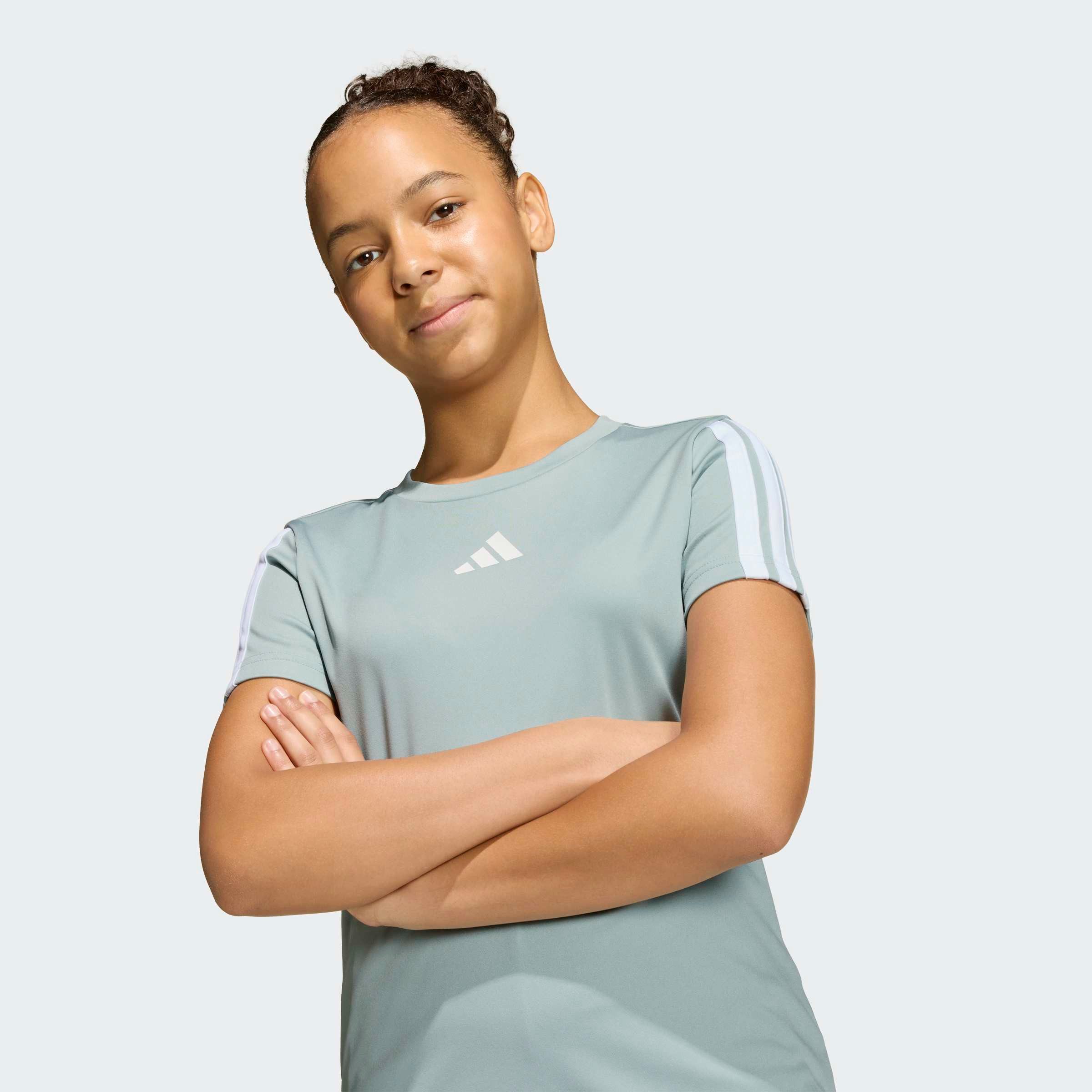adidas Sportswear T-Shirt TRAINING ESSENTIALS 3-STREIFEN KIDS für Kinder, Kurzarm, ohne Verschluss, mit Climacool® Technologie – Bild 4 von 5