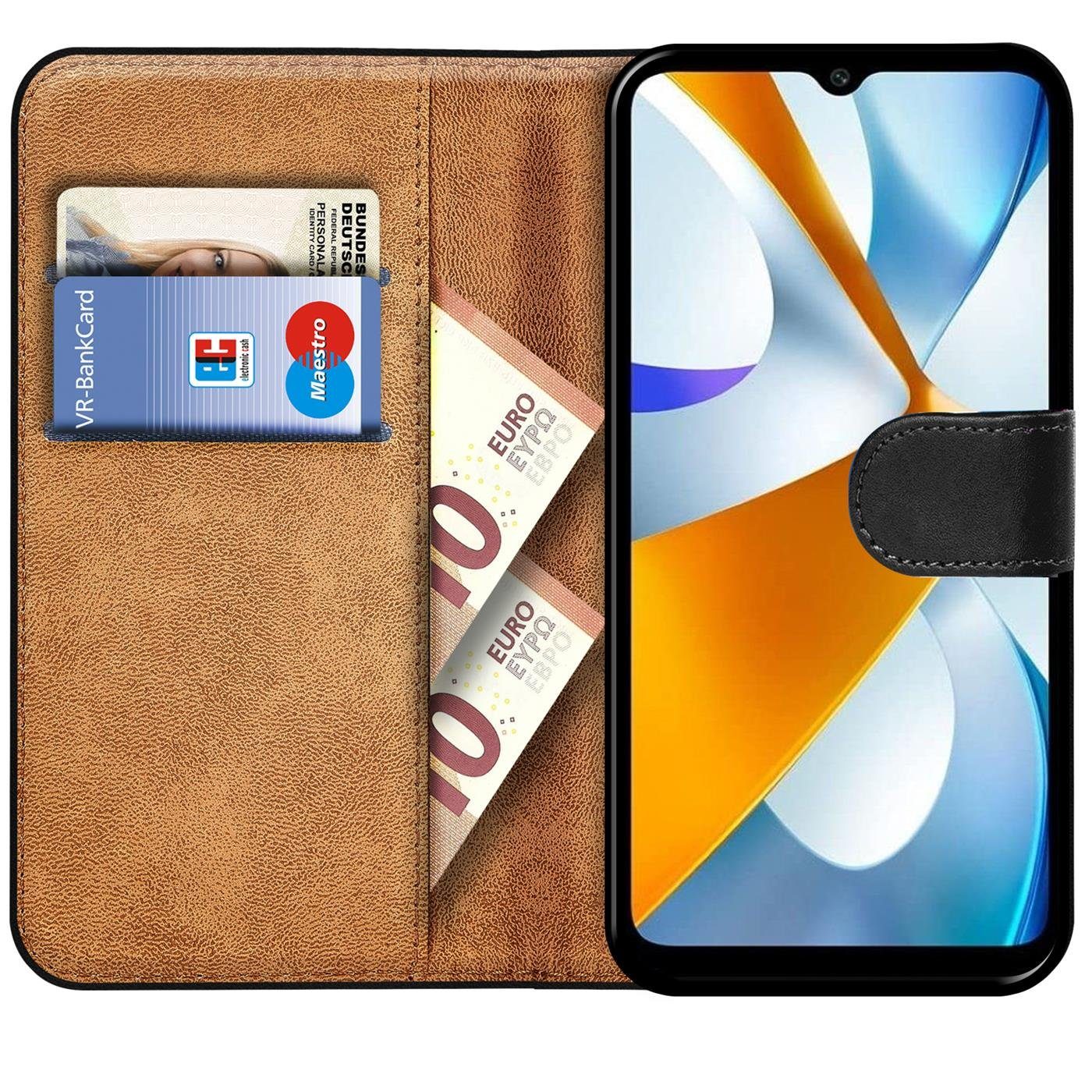 CoolGadget Handyhülle Book Case Handy Tasche für Xiaomi Poco C40 6,71 Zoll, Hülle Klapphülle Flip Cover für Xiaomi Poco C40 Schutzhülle stoßfest