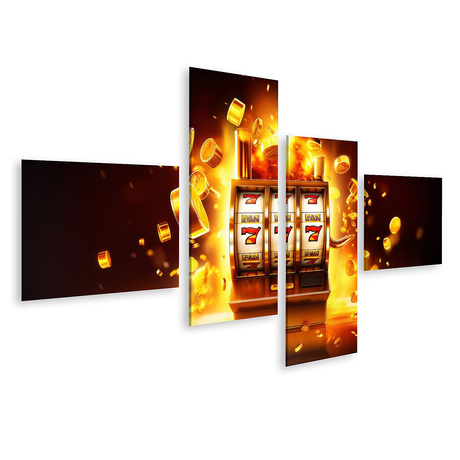 islandburner Leinwandbild Online Casino Banner Spielautomat gewinnt Jackpot Bilder