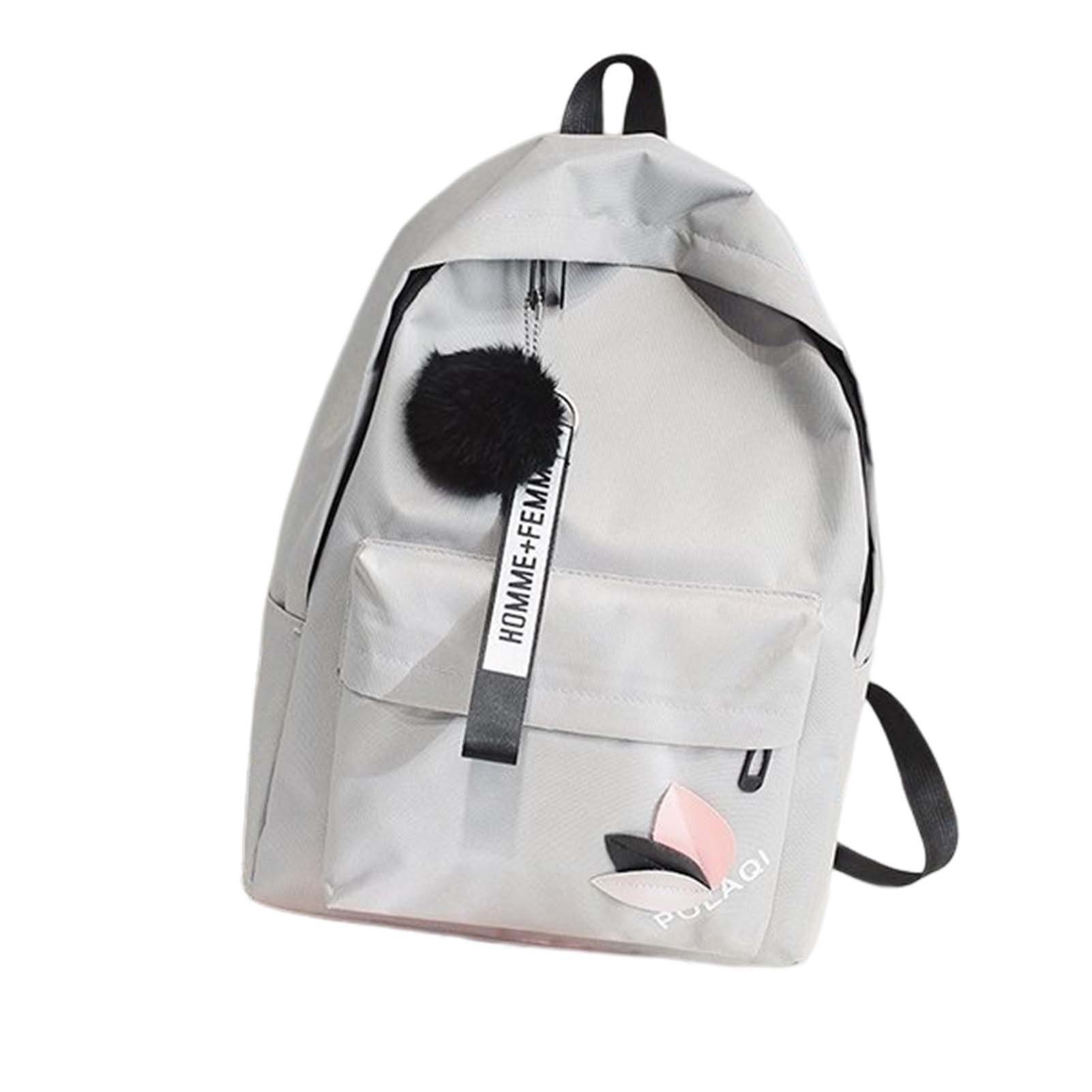Einfarbigem Großer grey Mit Blusmart Backpack,Freizeitrucksack Rucksack Druck, light Rucksack
