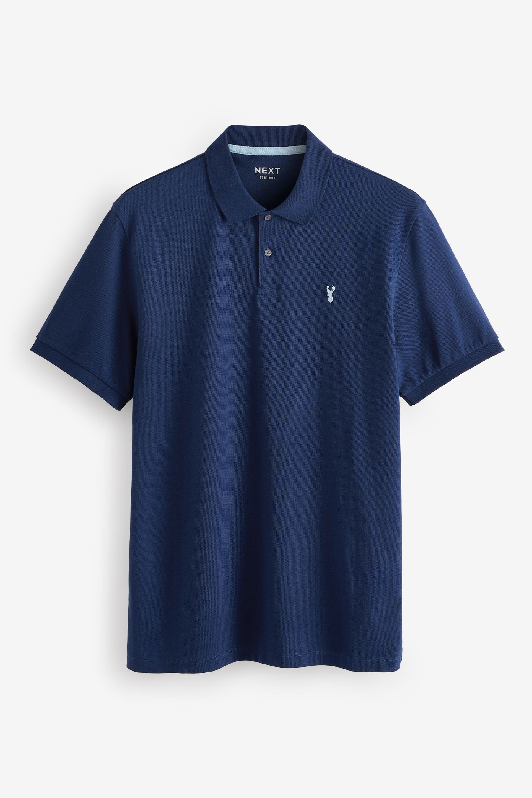 Rich (1-tlg) Poloshirt Piqué-Poloshirt Blue Next