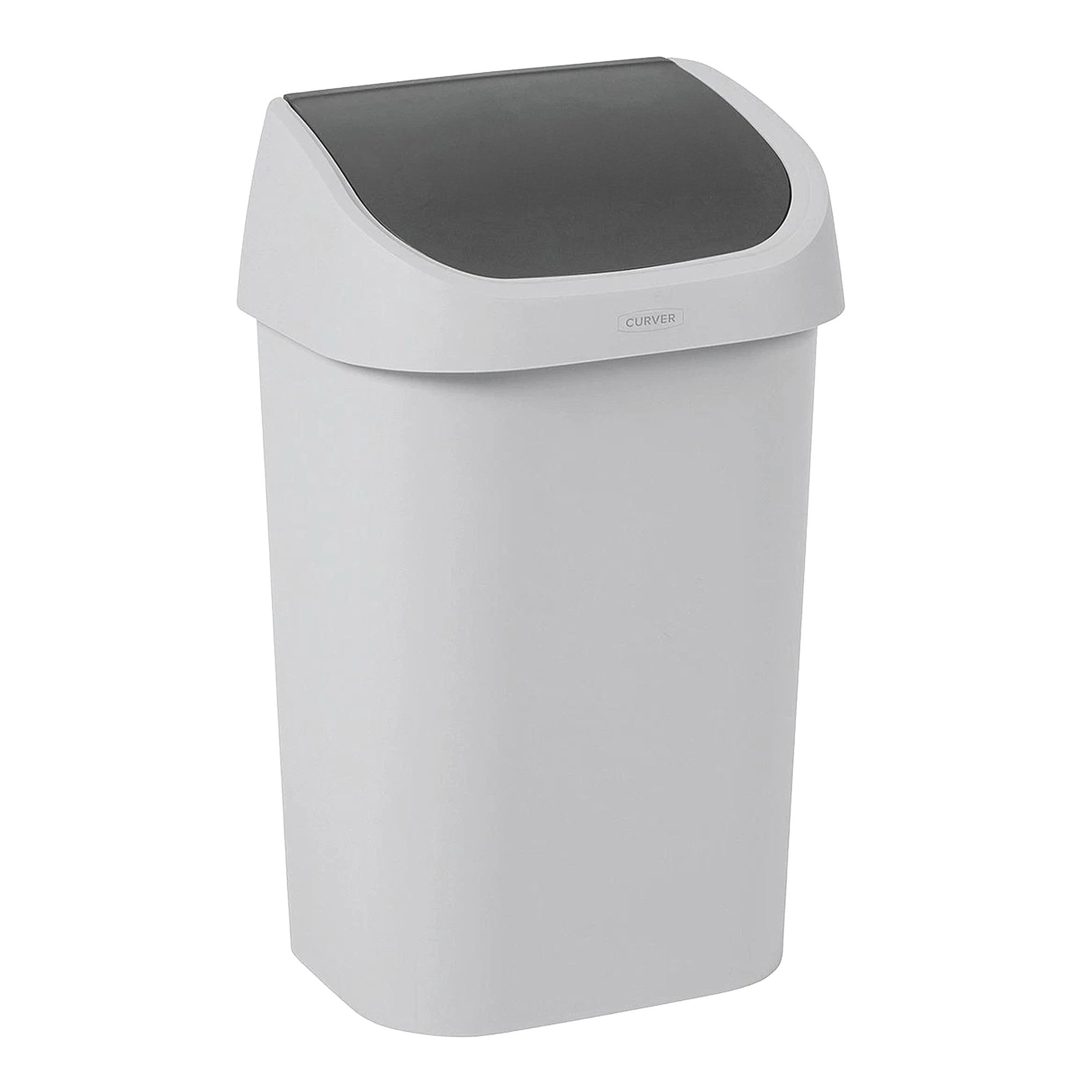 Curver Mülleimer Abfalleimer MISTRAL SWING 25 Ltr. hellgrau/ anthrazit