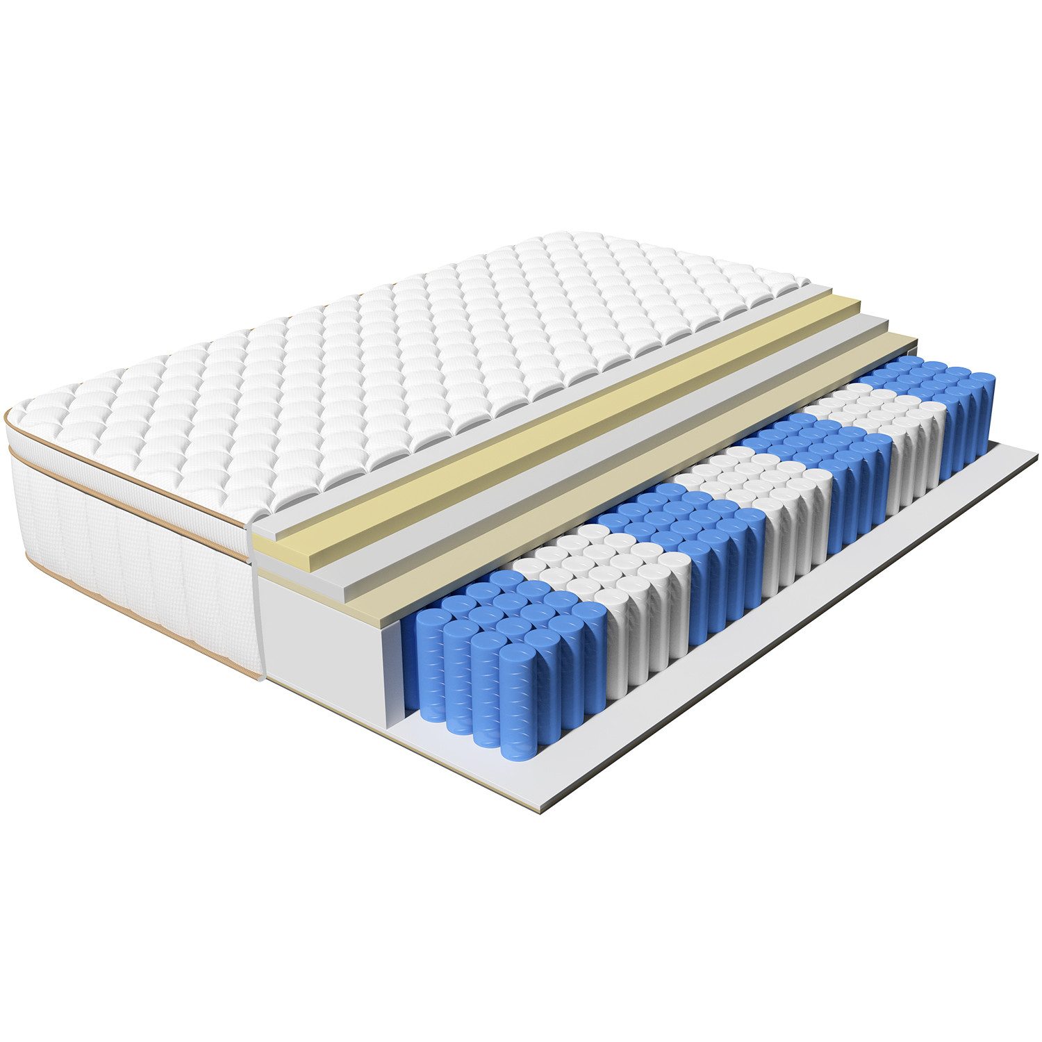 Taschenfederkernmatratze Matratze, 7 Zone Federkernmatratze Матраци mit Spannbettlaken, Lexzurn, 25 cm hoch, (Atmungsaktiv, Rückenentlastung, Orthopädisch, Matratze 90x200 cm oder 140x200 cm), Taschenfederkernmatratze