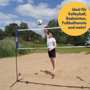 Best Sporting Volleyballnetz Volleyballnetz Outdoor 4 in 1, 310 cm breit, höhenverstellbar
