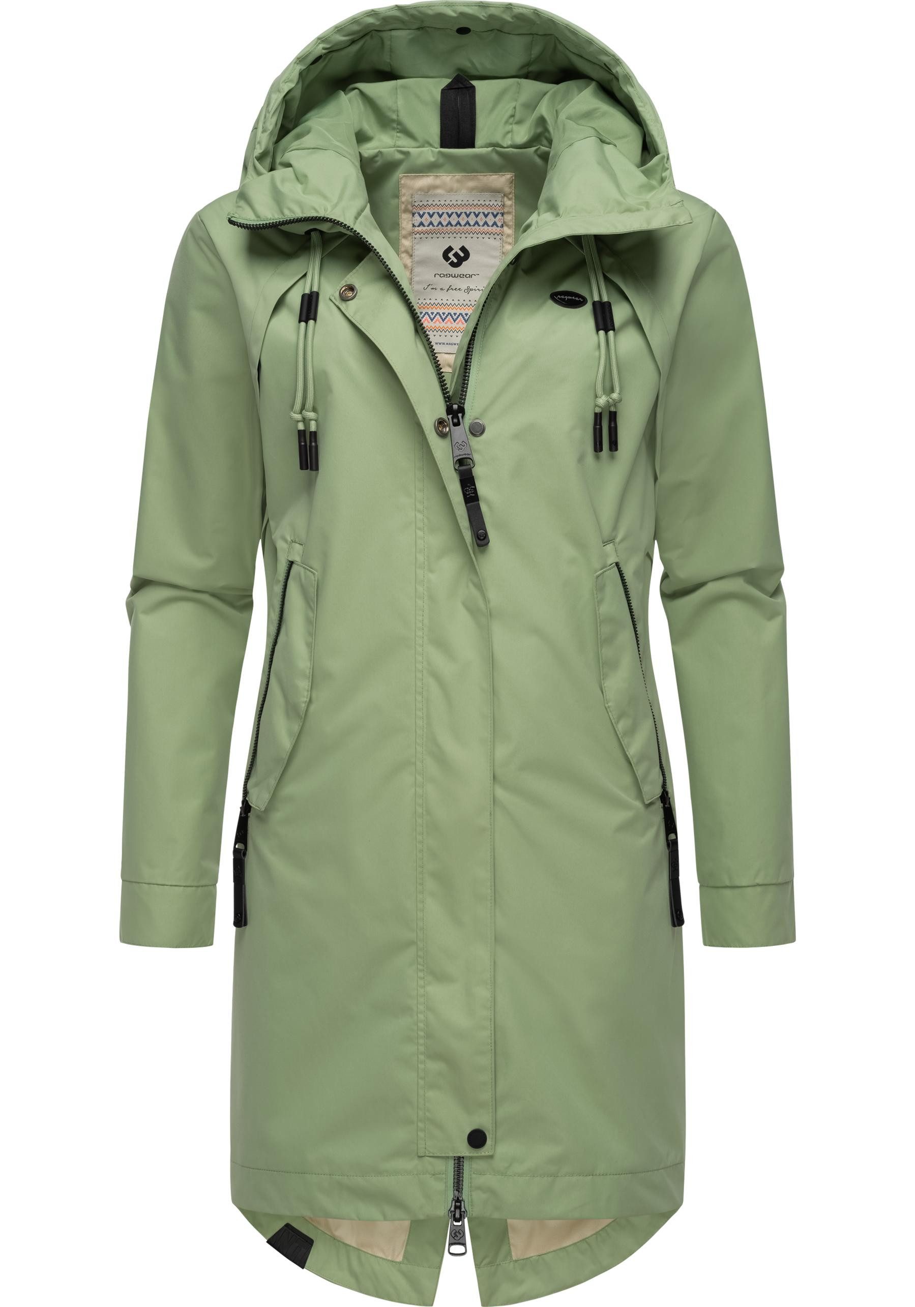 Ragwear Jerseymantel Rejany Wasserdichter Damen Parka für die Übergangszeit