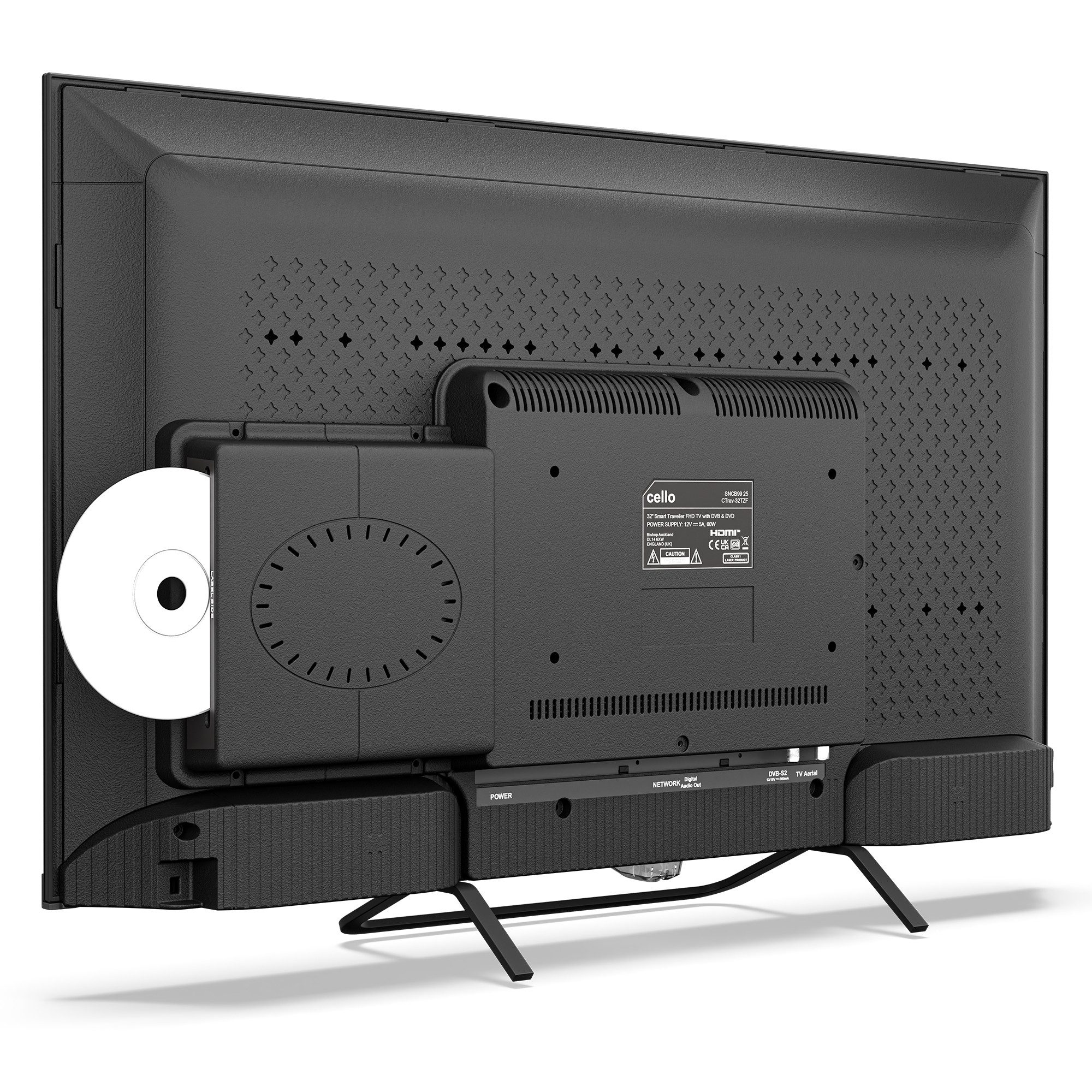 Cello CTrav-32TZF LED-Fernseher (81 cm/32 Zoll, Full HD, Smart TV, LAN (RJ45), WLAN, Triple Tuner (DVB‑S2/T2/C), Smart Tizen OS powered by Samsung)