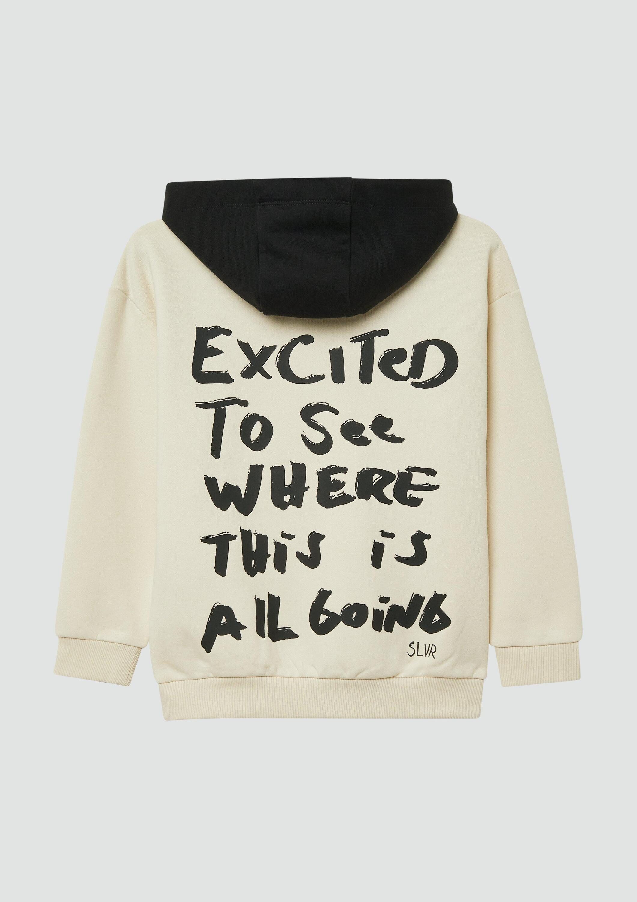 s.Oliver Sweatshirt Sweatshirt Kuscheliger Hoodie mit Rückenprint