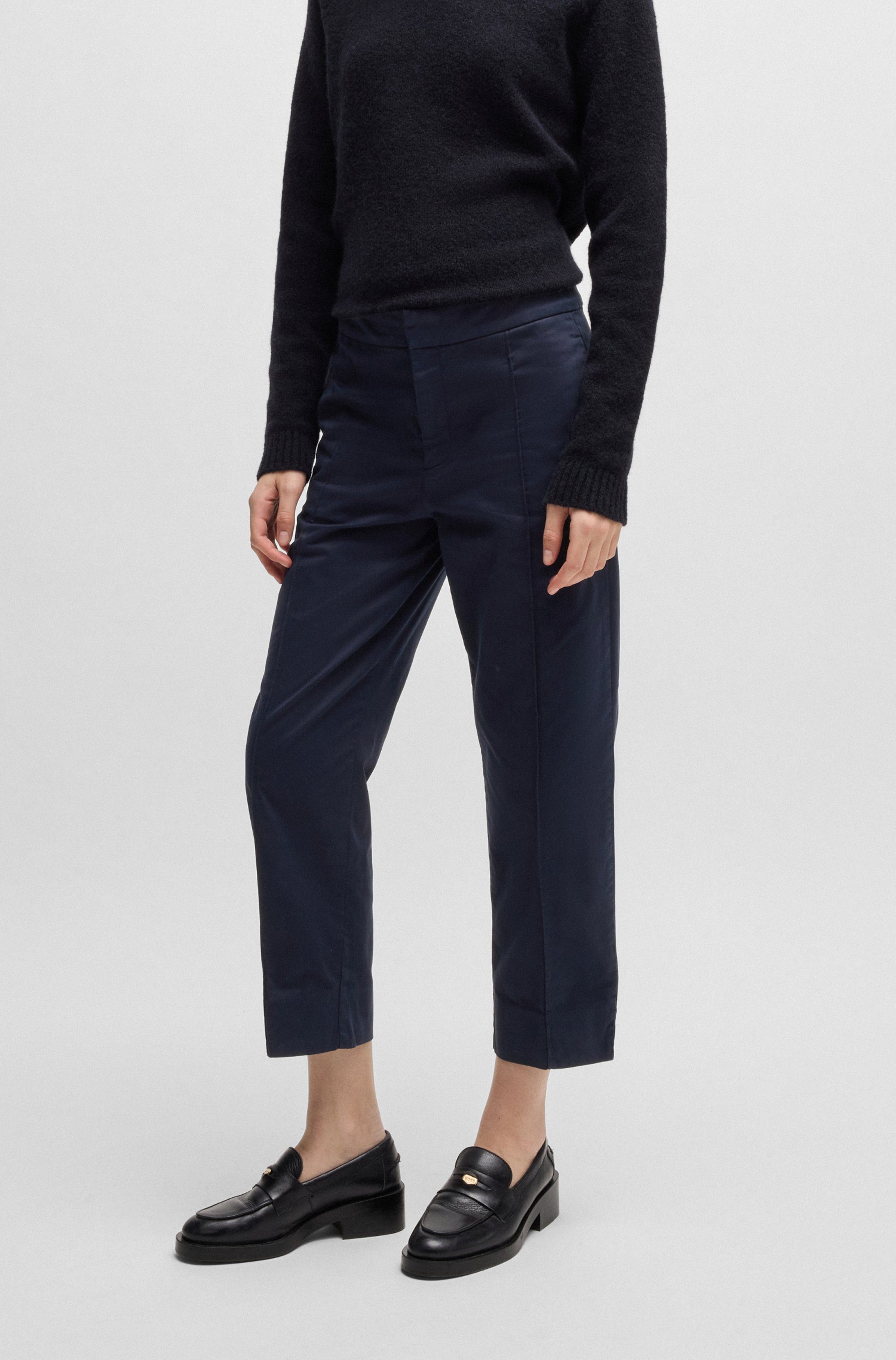 BOSS ORANGE Chinohose Teresita Premium Damenmode mit Schlitz am Saum günstig online kaufen