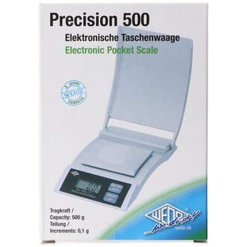 WEDO Blutdruckmessgerät Taschenwaage Precision 500, Tragkraft 500 Gramm, Teilung 0,1 Gramm, 6
