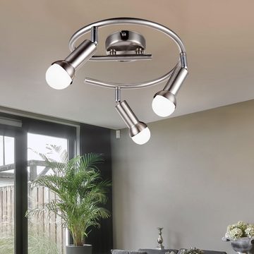 Globo LED Deckenleuchte, Leuchtmittel inklusive, Warmweiß, Deckenlampe Deckenleuchte Wohnzimmerlampe verstellbar LED D 29 cm