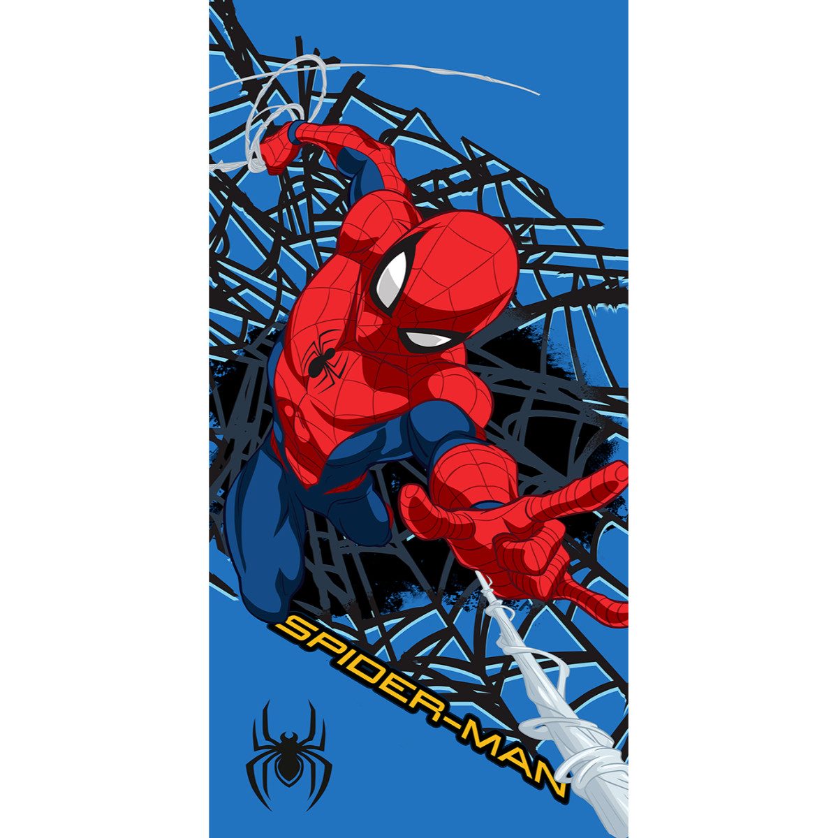 MARVEL Strandtuch Spider-Man City Web Strandtuch 70 x 140 cm Microfaser Badetuch, (Packung)