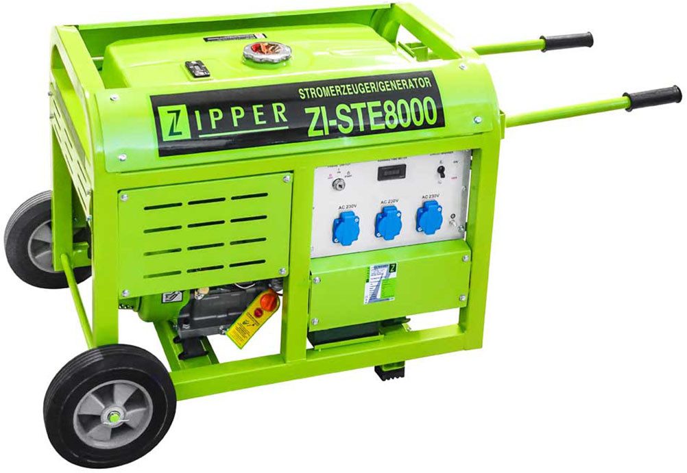 ZIPPER Stromerzeuger 3x230V, 9,3 in kW, für Baustellen, Gartenbereich sowie Freizeit und Campingaktivitäten