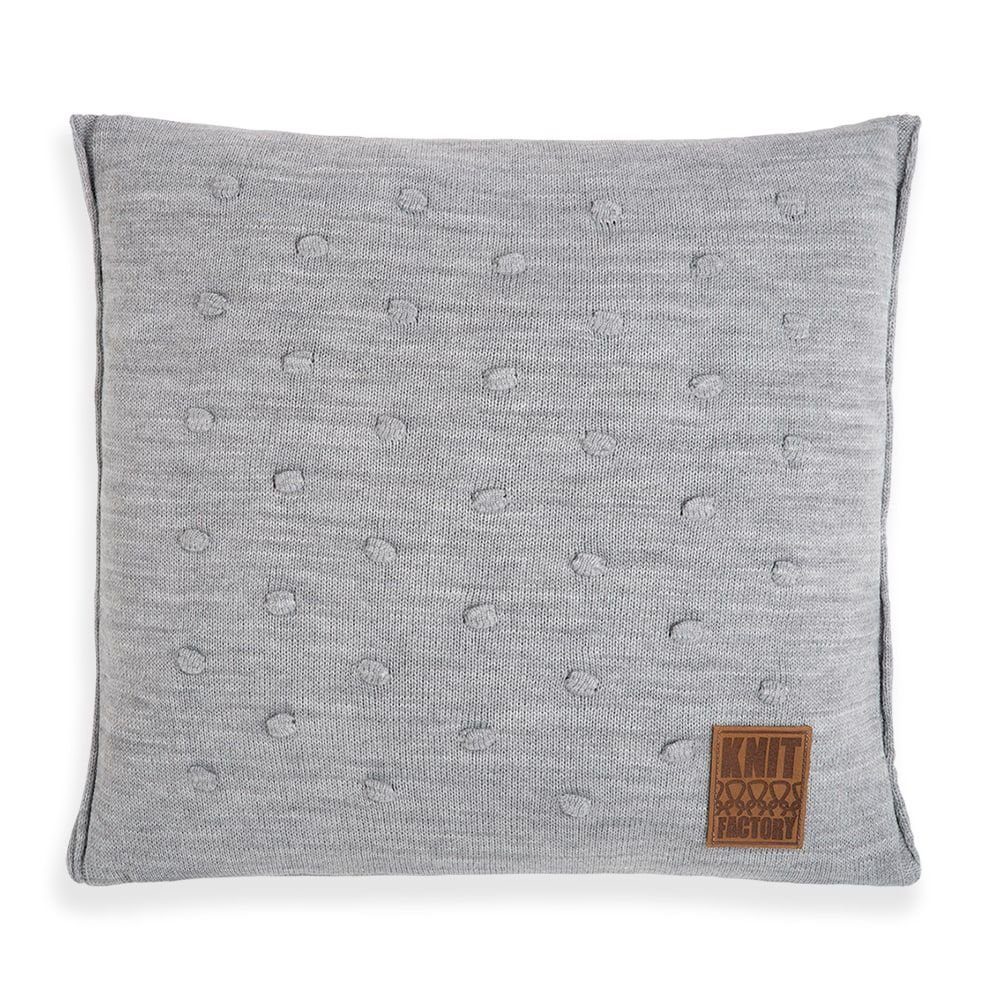 Knit Factory Dekokissen Knit Factory Noa Kissen Grau - 50x50