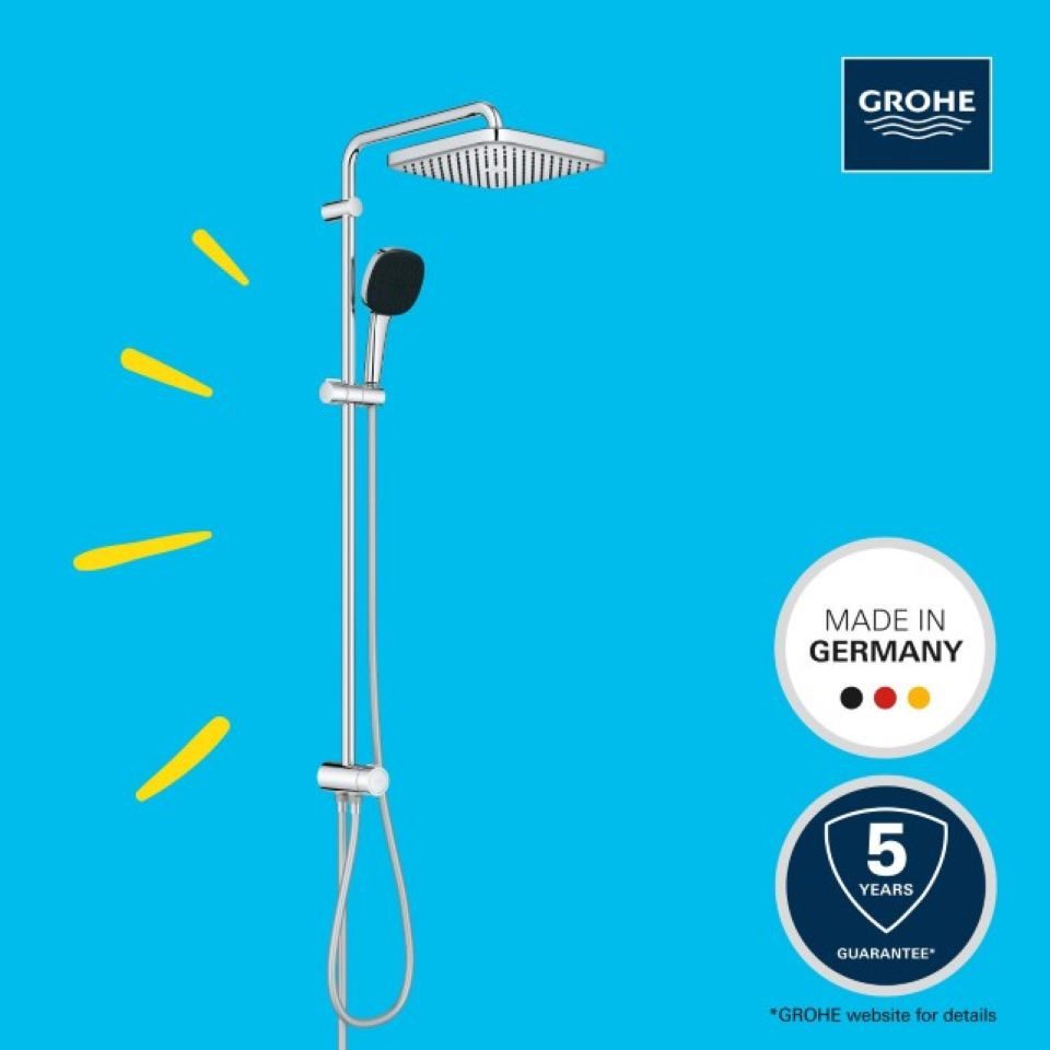 Grohe Duschsystem Vitalio Comfort 250 Flex Duschsystem, Quickfix, chrom (26986001)