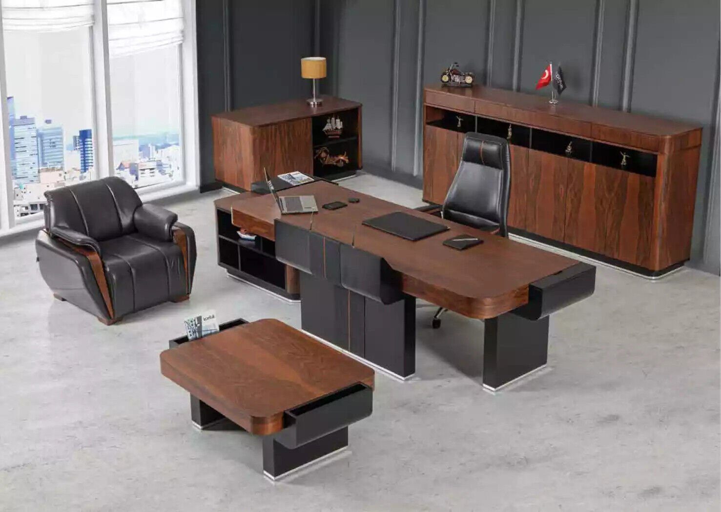 In Büroschrank Aktenschrank Büromöbel Kommode Regal Arbeitszimmer, JVmoebel Europe Made Luxus Kommode