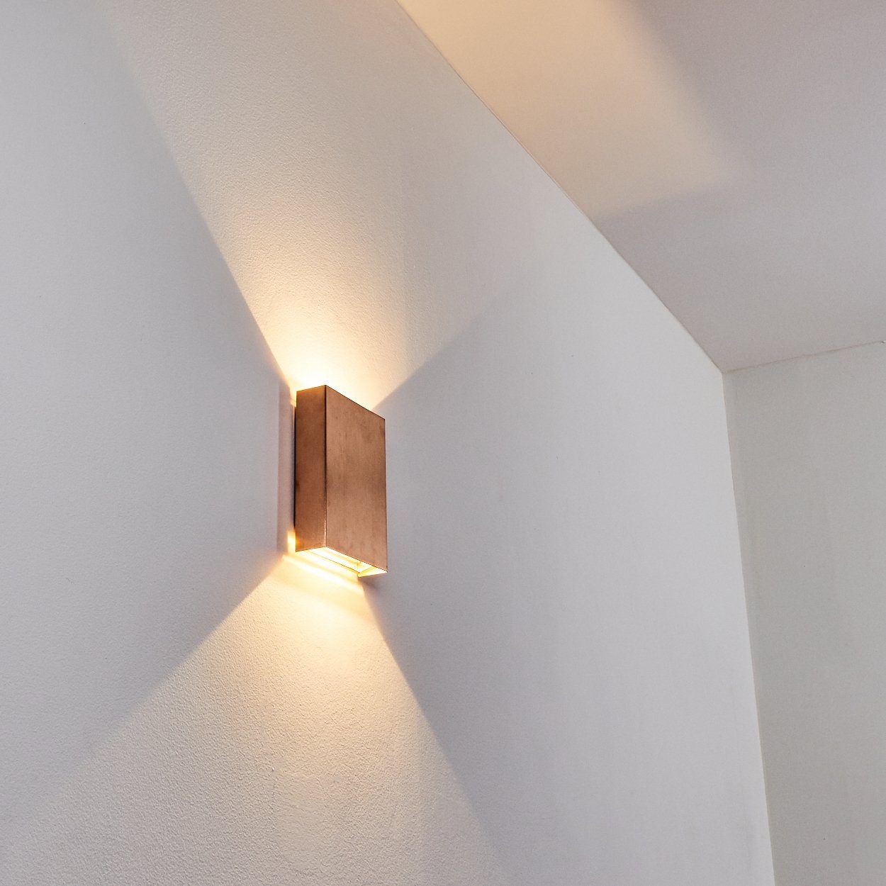 hofstein Wandleuchte Kupfer Lampen Tür LED Außen Terrassen Wand Beleuchtung Einfahrt Haus