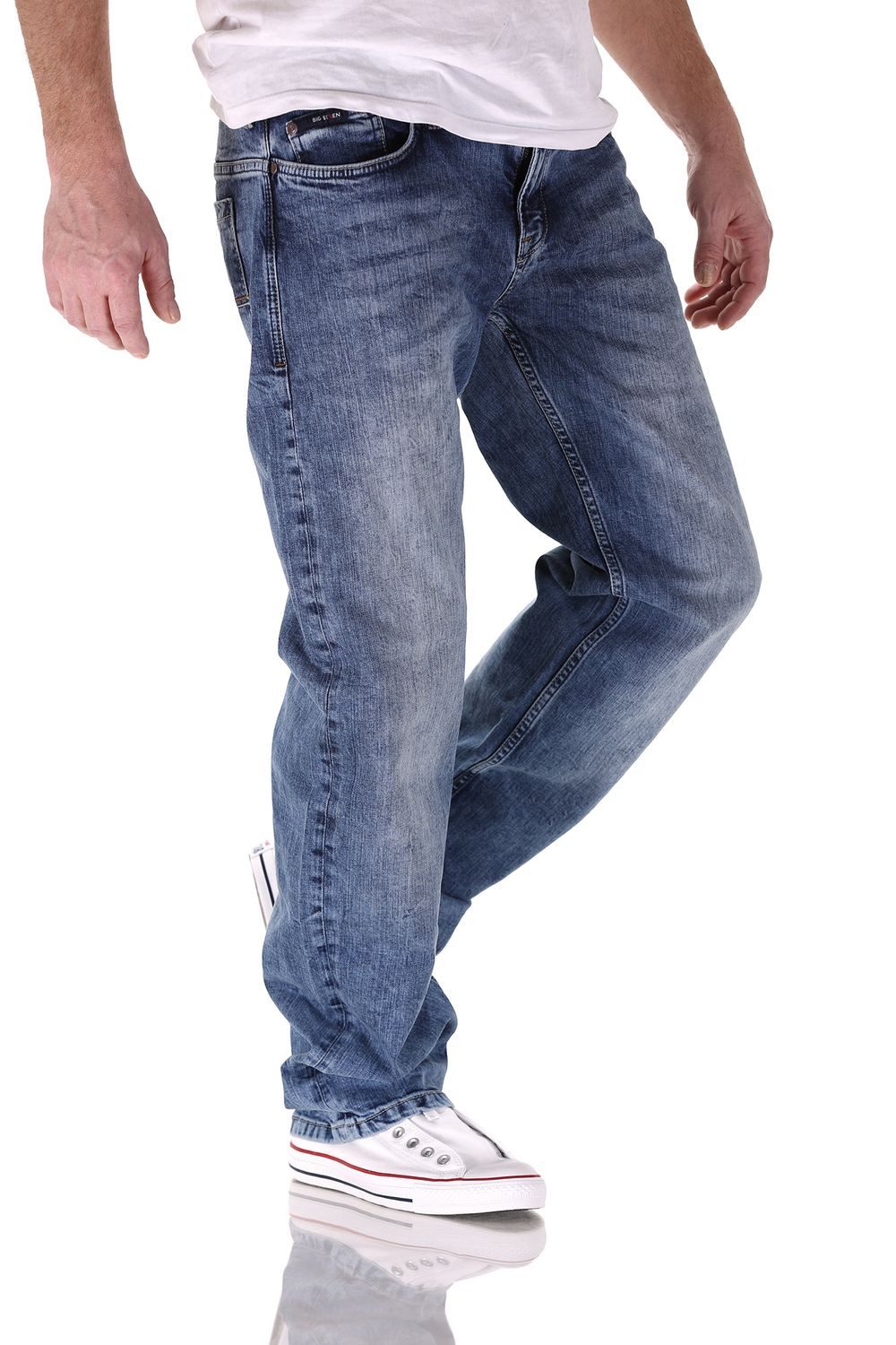 Big Seven Comfort-fit-Jeans Big Seven Morris Medium Blue Comfort Fit Herren Jeans Hose