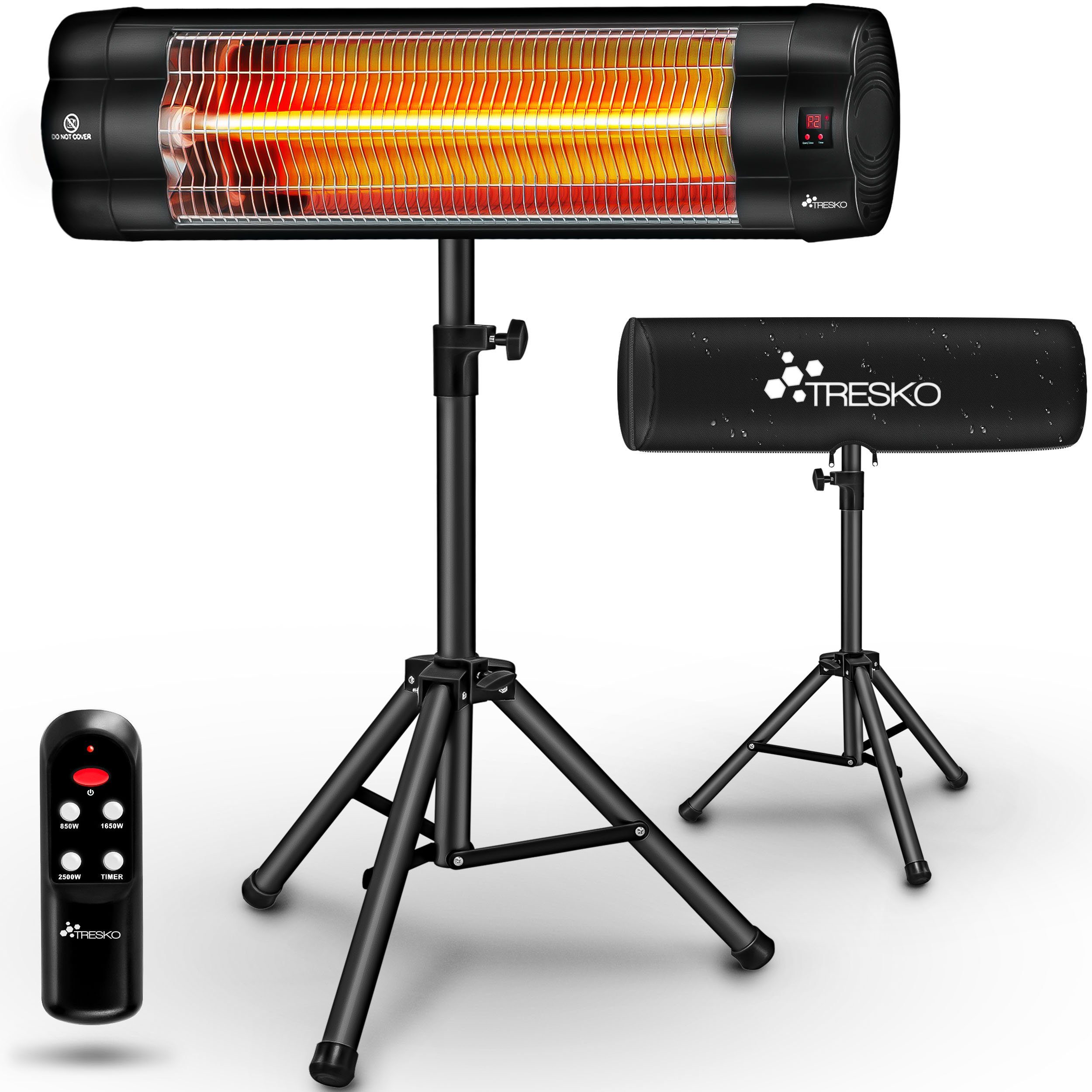 TRESKO Heizstrahler Infrarot Wärmestrahler mit Fernbedienung 2500W, Elektri günstig online kaufen