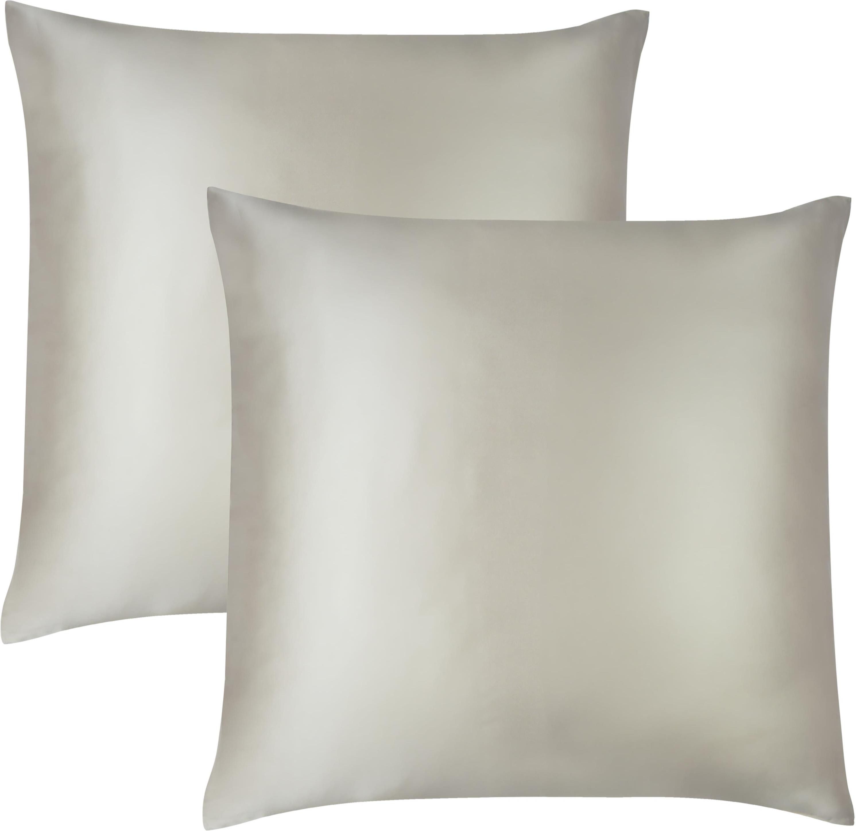 Aspero Kissenbezüge 2x Seiden Kissenbezüge 80x80 günstig online kaufen