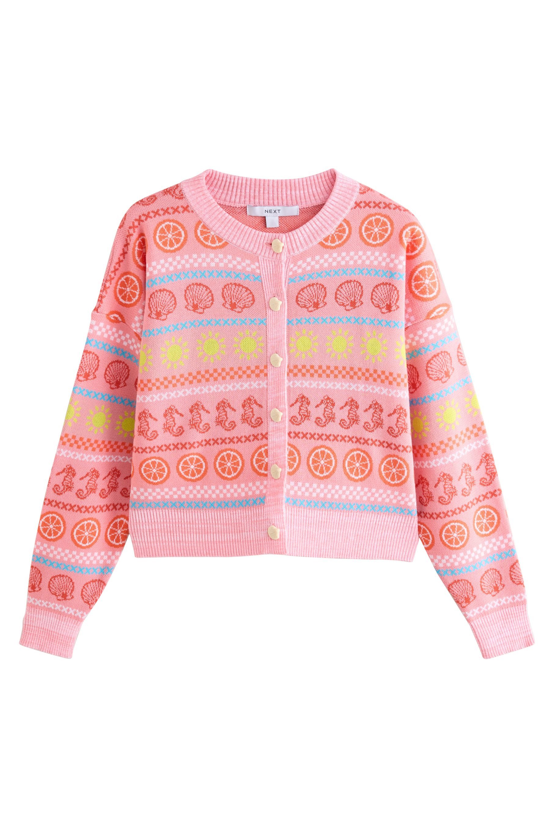 Next Strickjacke Bunte Strickjacke mit Meeresmuster günstig online kaufen