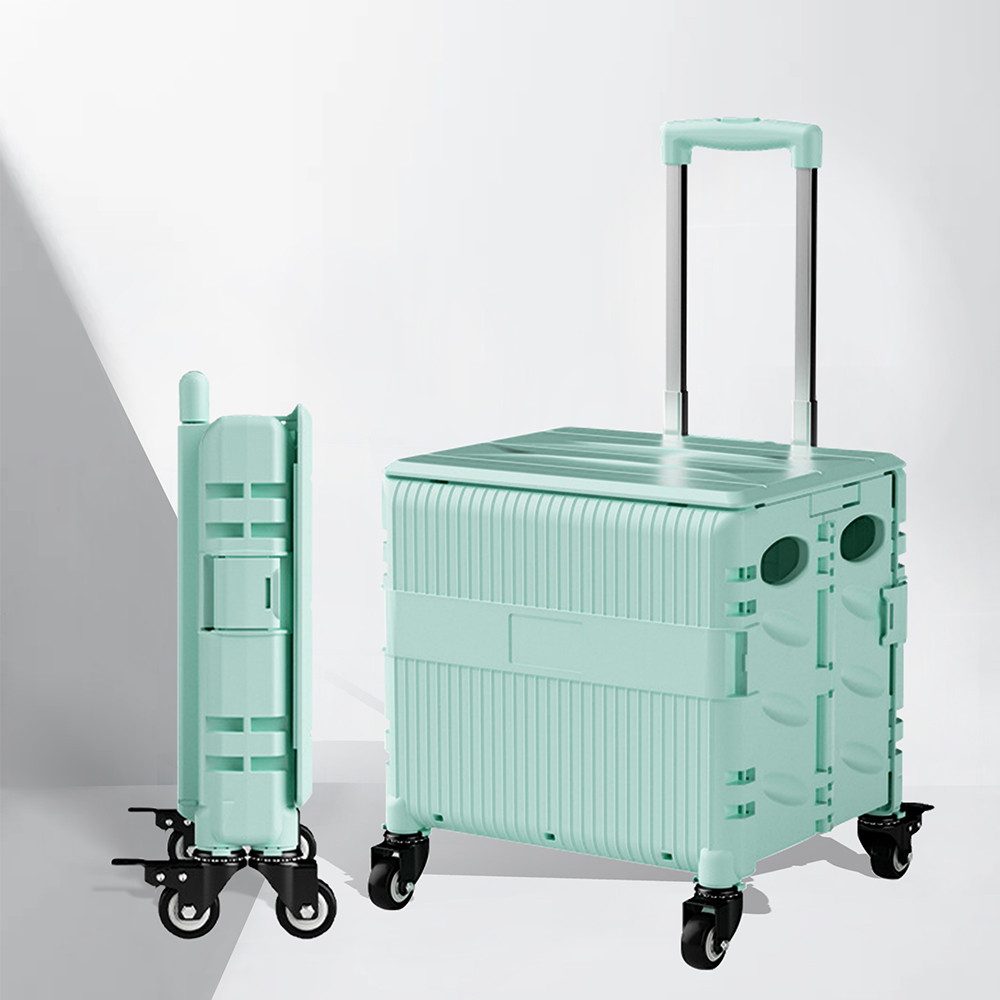 GLIESE POWER Einkaufstrolley 45L faltbarer Einkaufswagen mit Teleskopgriff für Supermarkt, Camping, 45 l