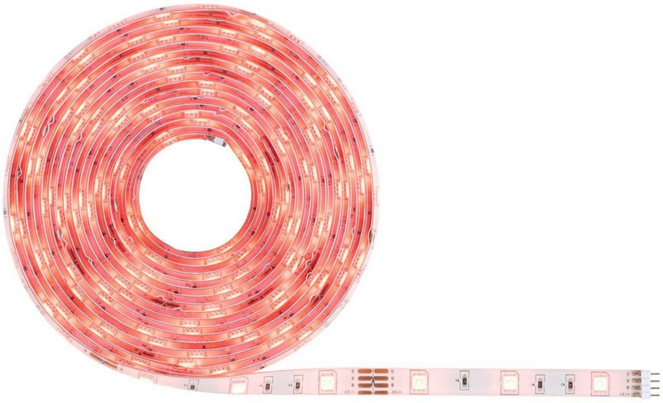 Paulmann LED-Streifen SimpLED Stripe Set 5m 230/12V DC Weiß Metall  Kunststoff, 1-flammig, RGB Zigbee, RGB-Multicolor Farbwechsel ermöglicht  breites Farbspektrum