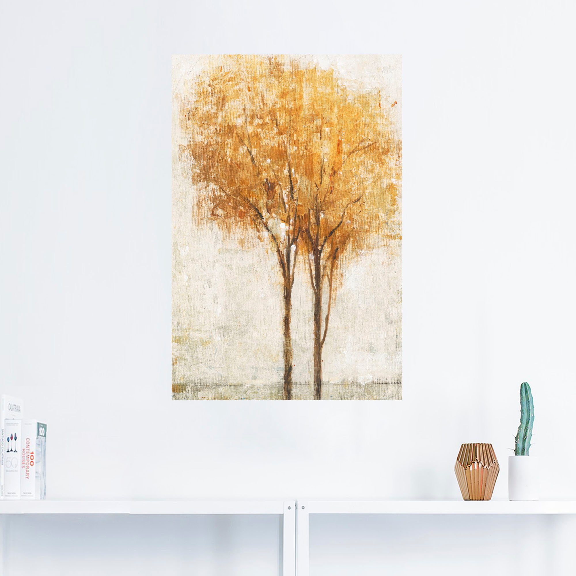 Wandaufkleber oder Wandbild Alubild, Artland als Blätter Poster in II, Größen Fallende Leinwandbild, versch. (1 St), Bäume